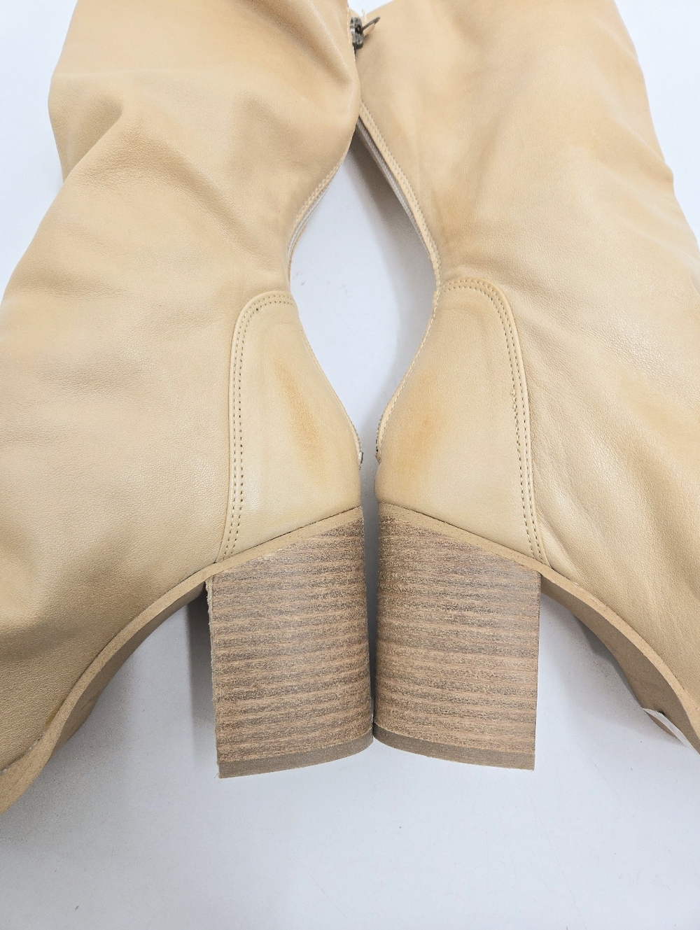 Free People Elle‎ Boots Slouchy Natural Cream Leather - Picture 8 of 15